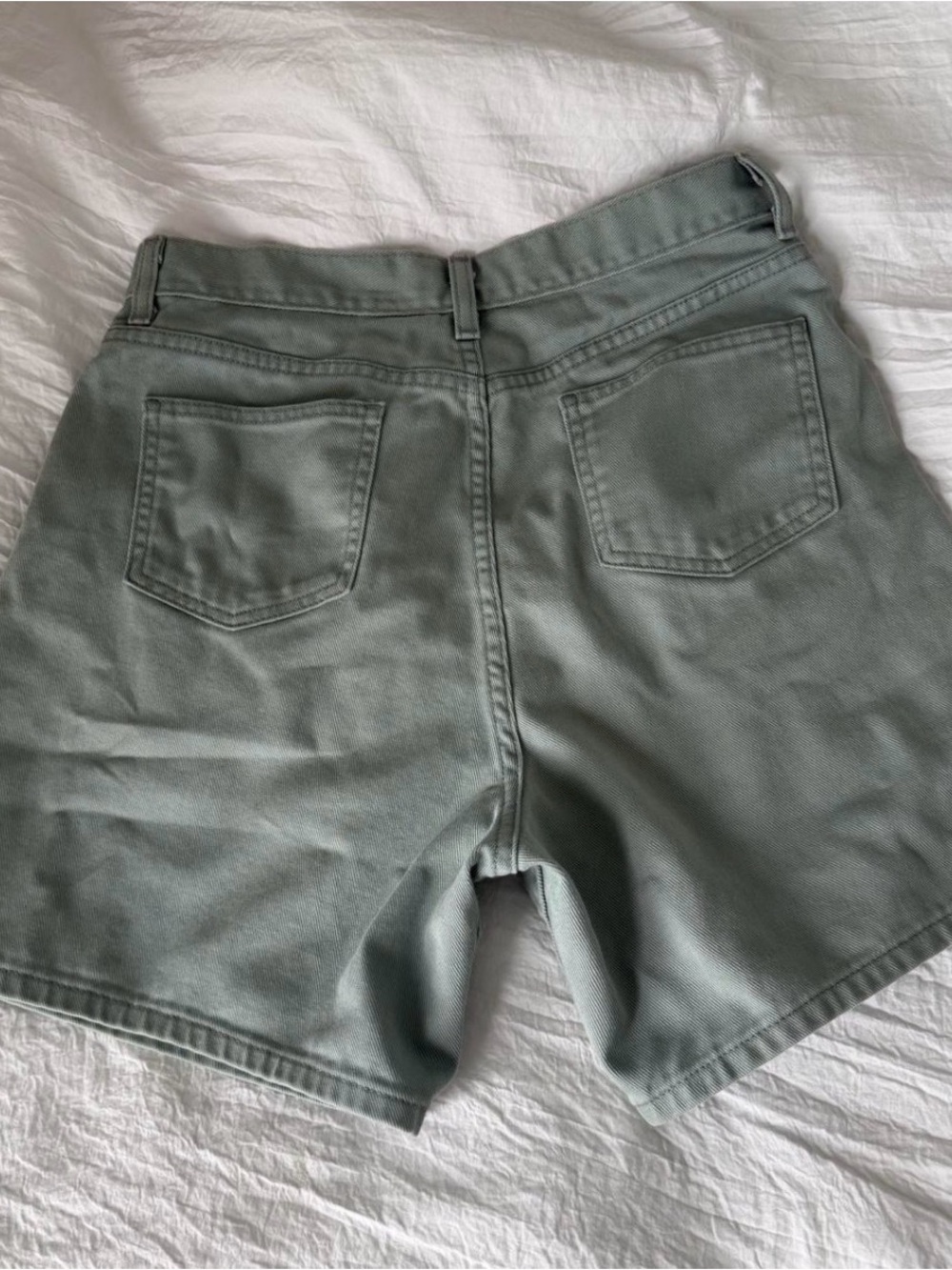 L. L. Bean Women’s Vintage 90s Light Green Long Denim Shorts Size 12 - Picture 4 of 4